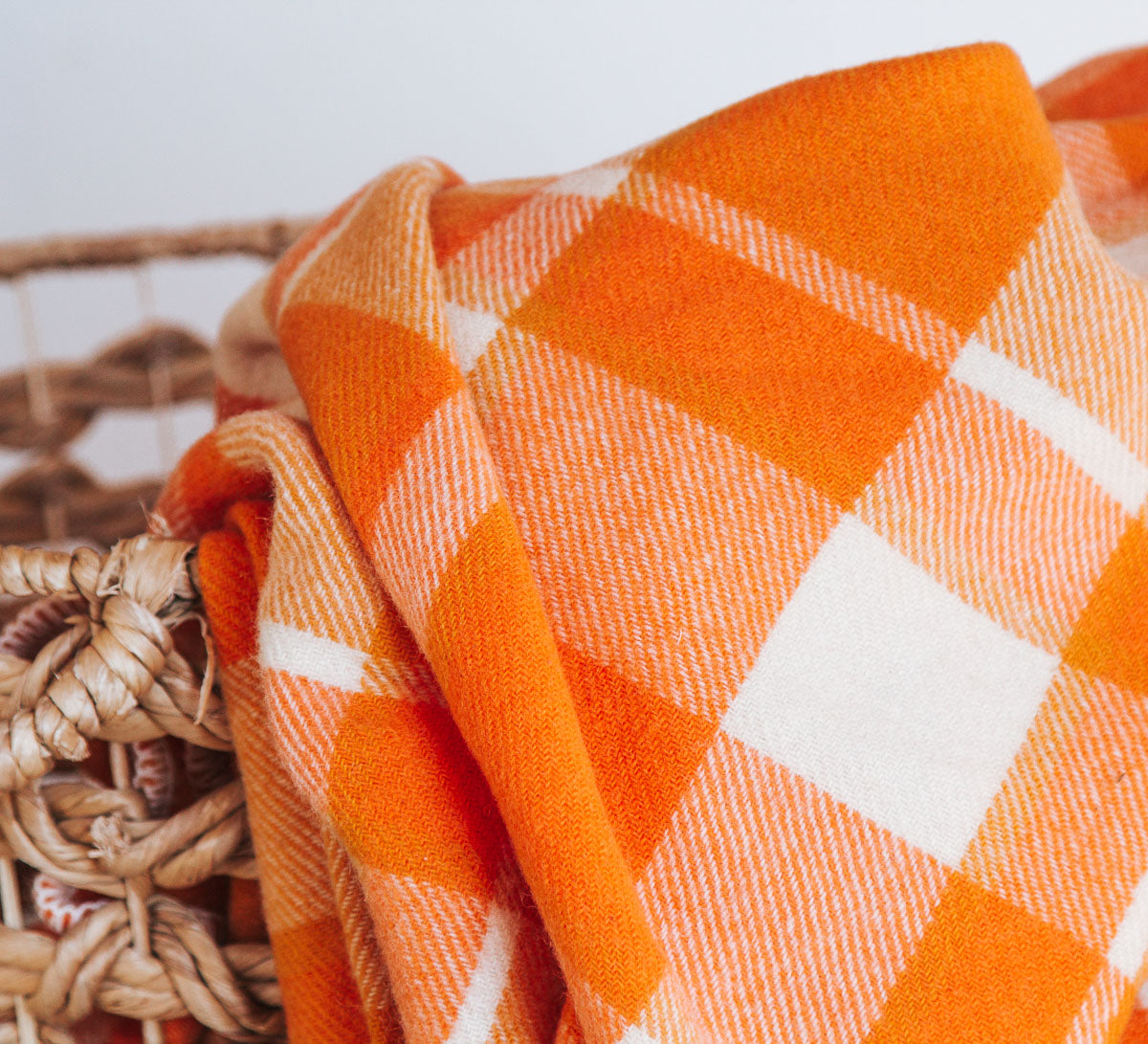 vintage retro boho woollen wool blanket bed throw