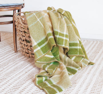 vintage retrol boho nz wool king size blanket