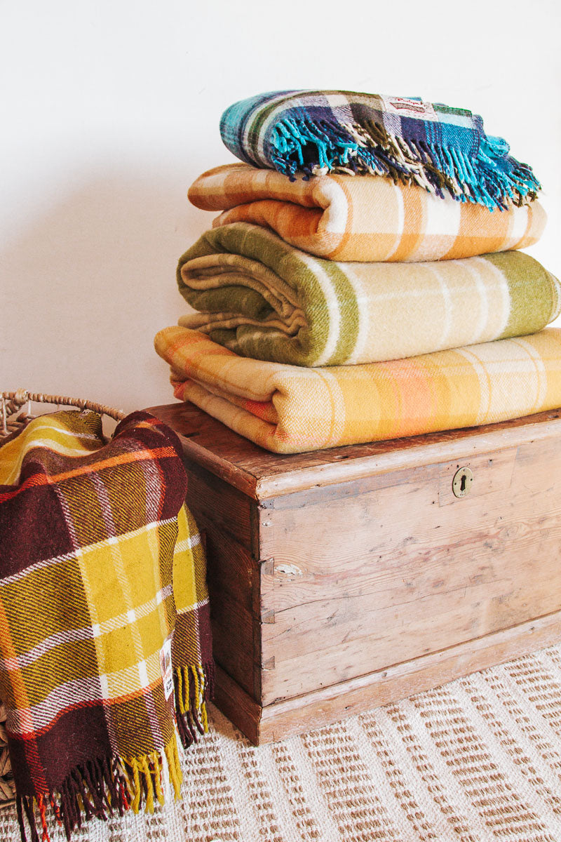 vintage retrol boho nz wool king size blanket