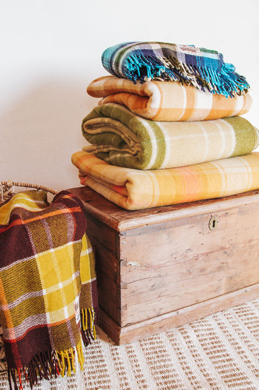 vintage retrol boho nz wool king size blanket