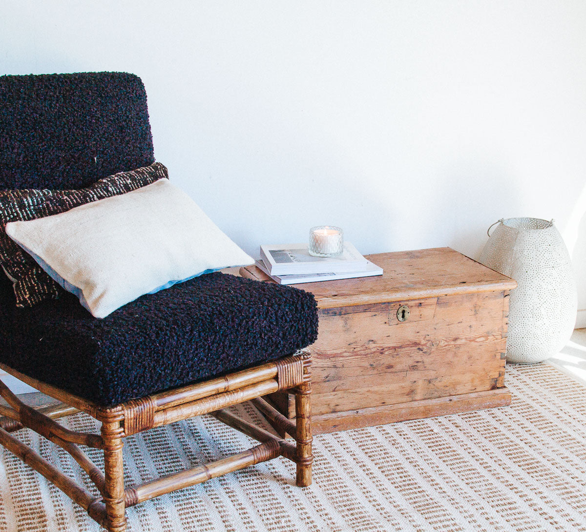 vintage boho wooden kauri storage chest trunk