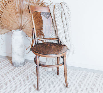 vintage wooden boho bentwood antique dining chair