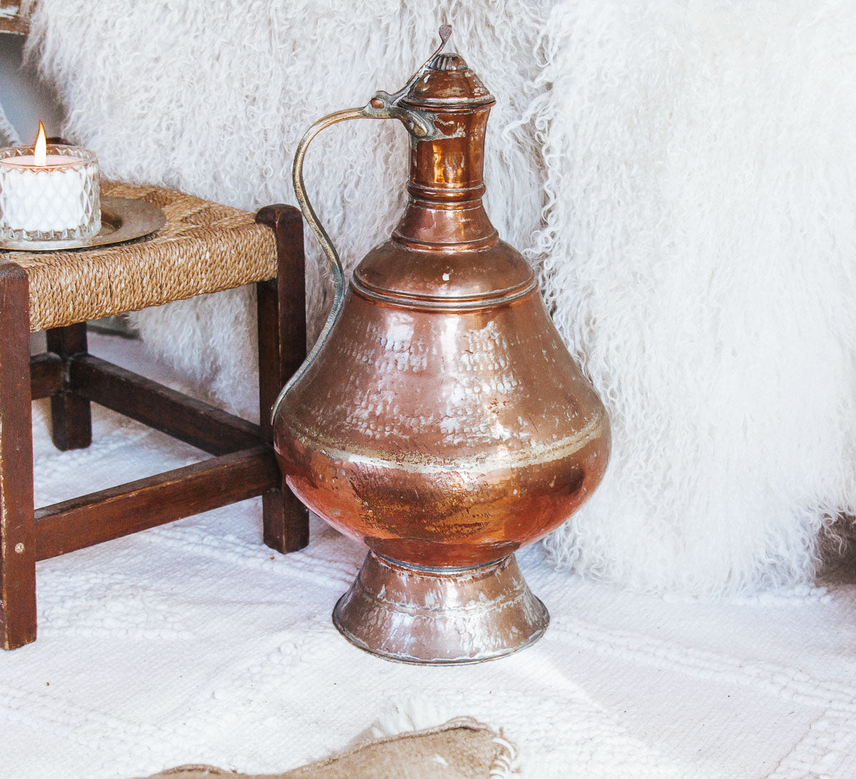 Vintage Copper Hand-Beaten Vessel