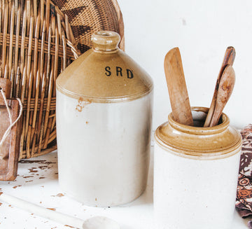 Large Vintage Stone Crock