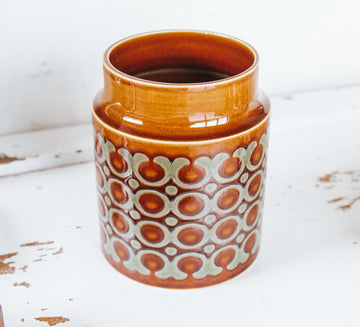 vintage hornsea made in nz pottery storage jar