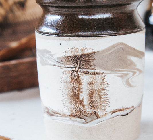 Vintage Pottery Storage Jar