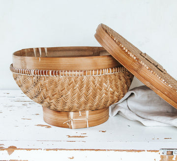 Vintage Asian Storage Basket