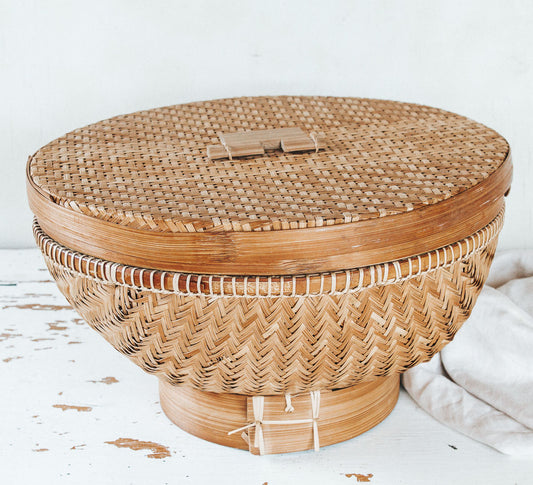 Vintage Asian Storage Basket