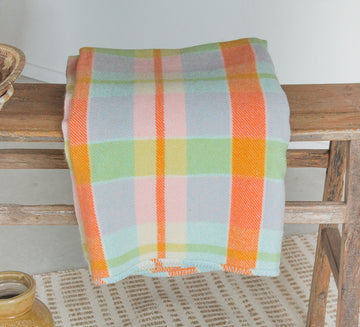 vintage boho retro wool blanket made in NZ