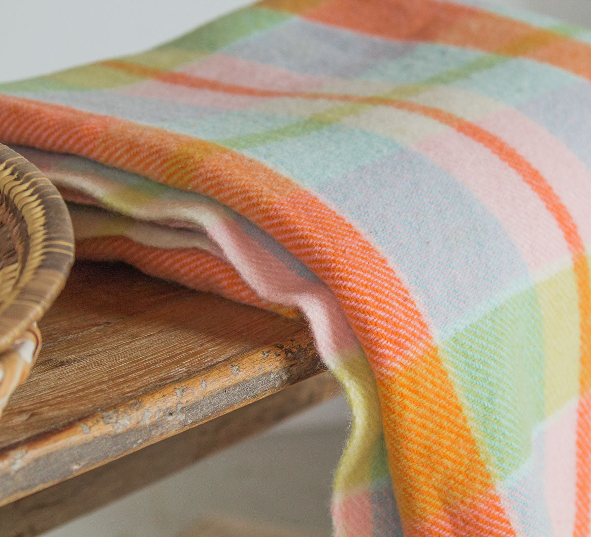 vintage boho retro wool blanket made in NZ