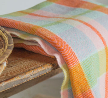 vintage boho retro wool blanket made in NZ