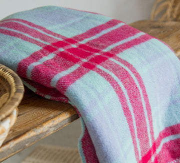 vintage boho retro wool blanket made in NZ