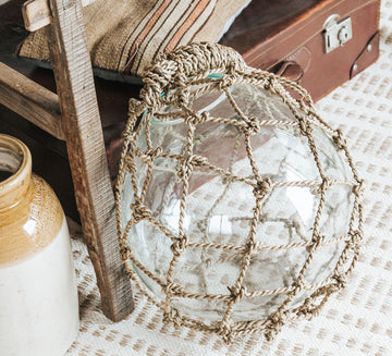 vintage boho glass fishing float