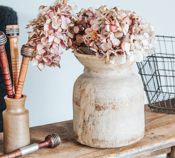 vintage boho bleached indian water pot