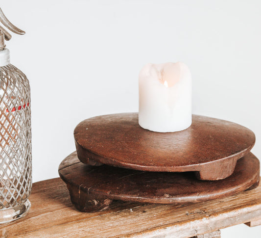 vintage boho dark indian chapati wooden board