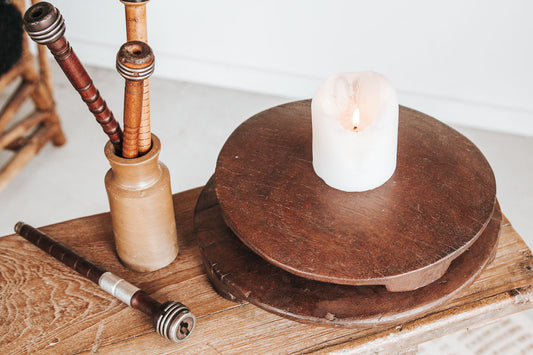 Vintage Indian Chapati Board - Dark