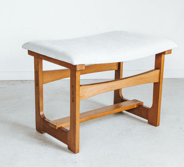 vintage boho rimu wooden mid century stool seat