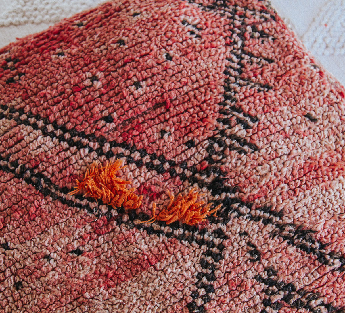 Vintage Moroccan Wool Floor Cushion
