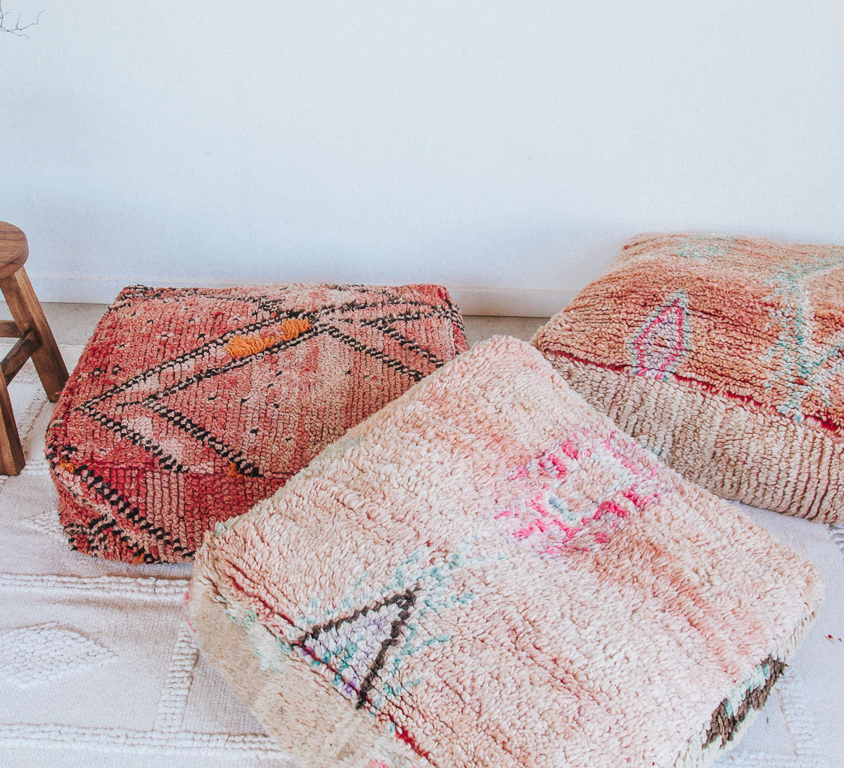 Vintage Moroccan Wool Floor Cushion