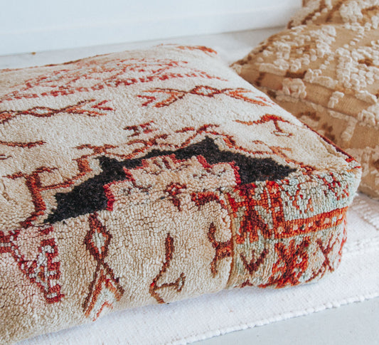 Vintage Moroccan Wool Floor Cushion