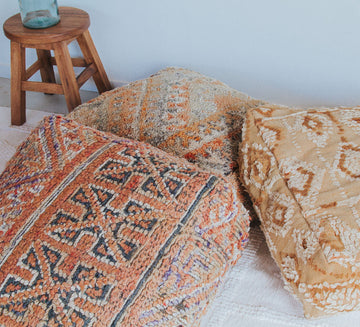 Vintage Moroccan Wool Floor Cushion