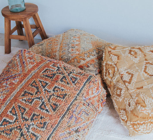 Vintage Moroccan Wool Floor Cushion