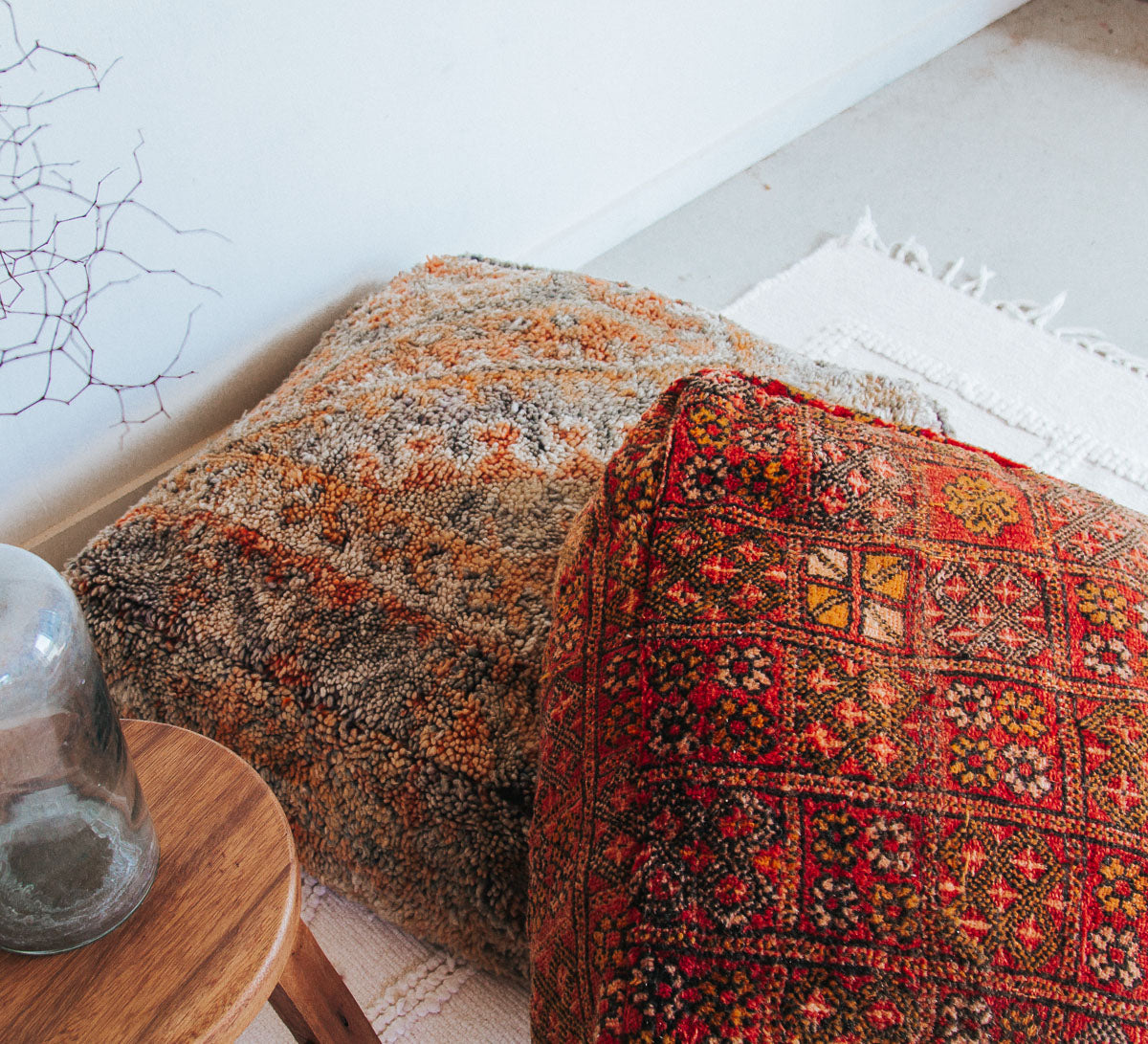 Vintage Moroccan Wool Floor Cushion