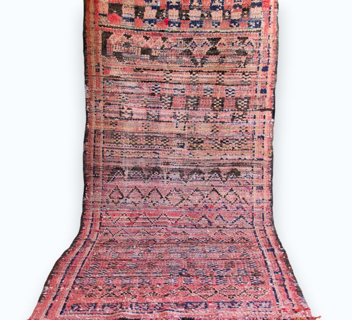 vintage boho moroccan boujaad wool rug