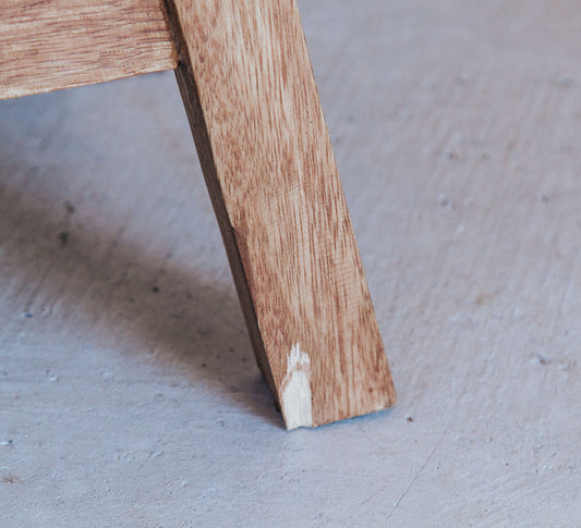 Recycled Teak Round Stool (Med)  SECOND