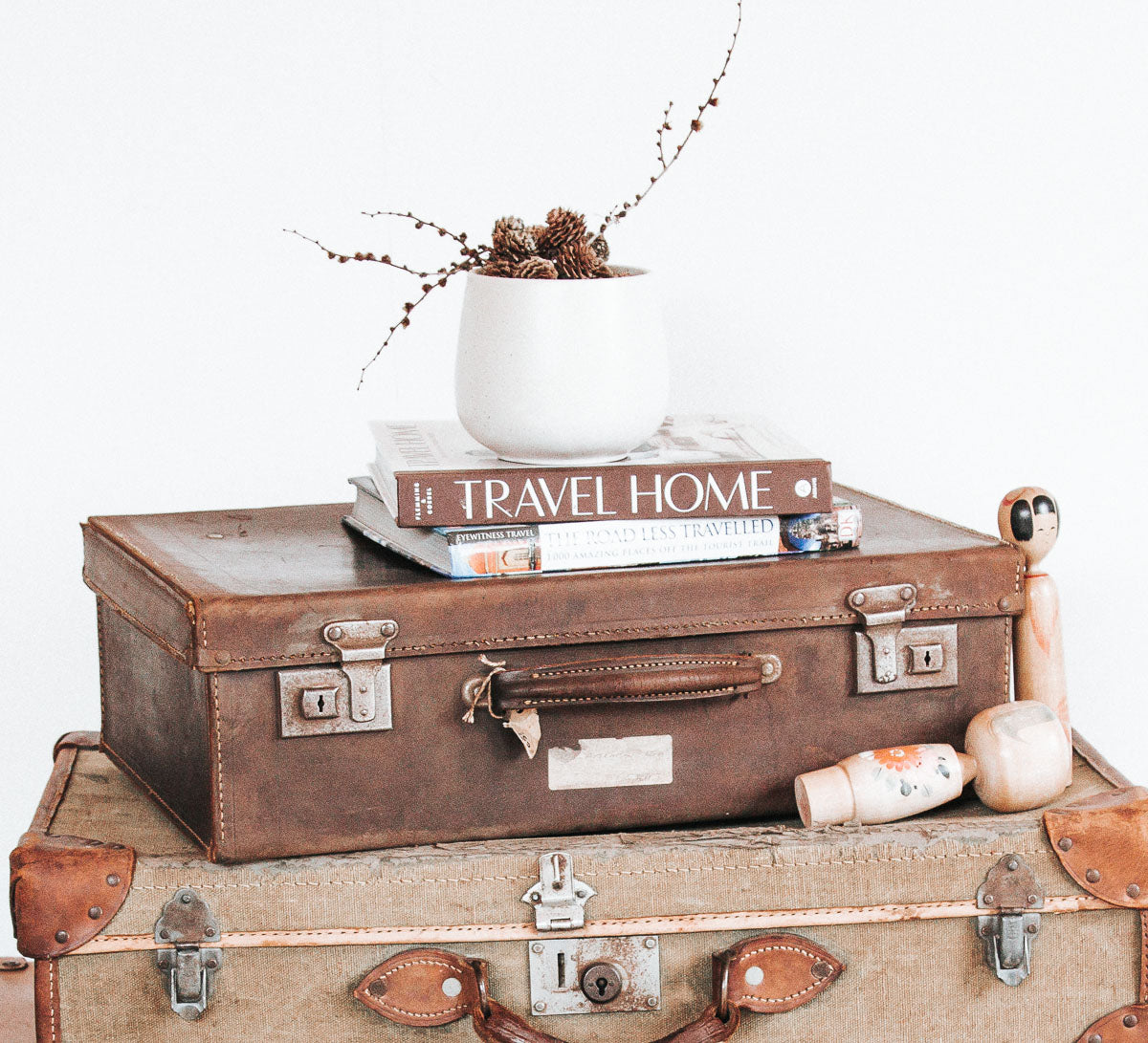 Decorative vintage suitcase on sale