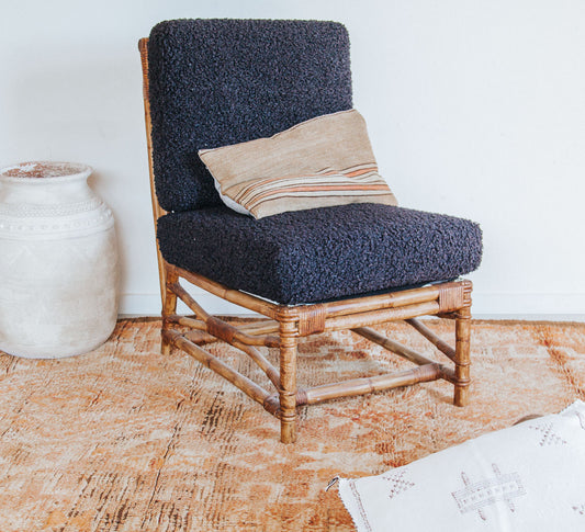 boho vintage moroccan boujaad rug in peaches and cream bohzali