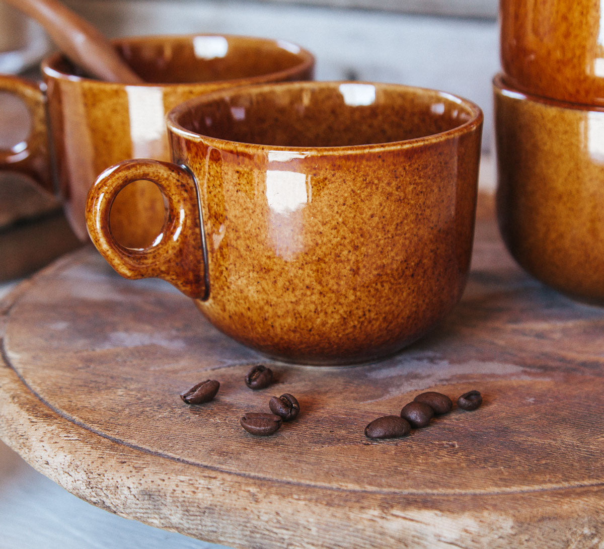 vintage boho retro nz crown lynn coffee cans mugs