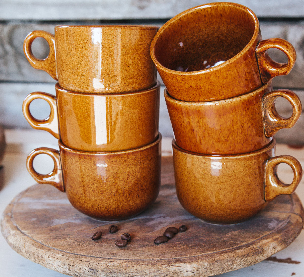vintage boho retro nz crown lynn coffee cans mugs