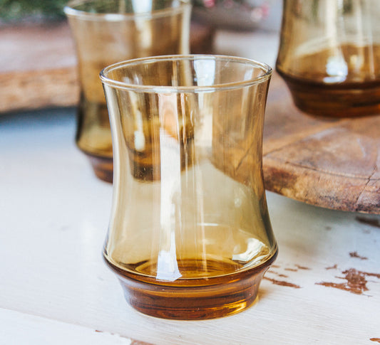 Vintage Kaaru Honeygold Glasses - Set of 5