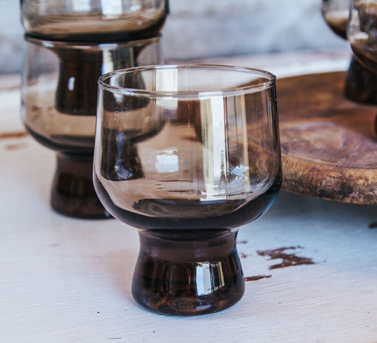 Vintage Smoked Glasses 140ml - Set of 6