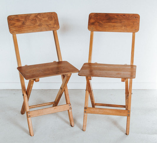 Pair of Vintage Fold-up Chairs