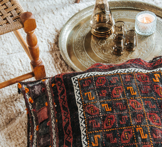 Vintage Hand-Knotted Saddlebag