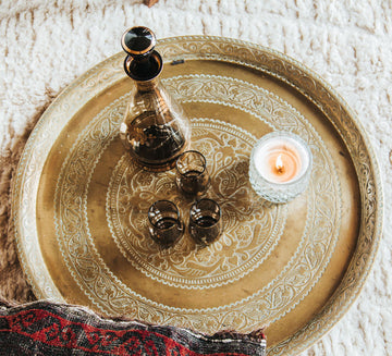 Large Vintage Brass Tray