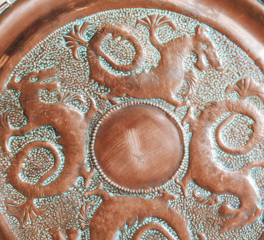 Vintage Middle Eastern Copper Tray