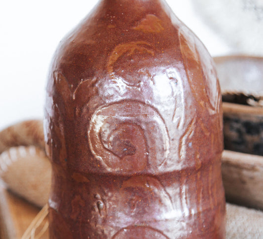 Rustic Pottery Bottle