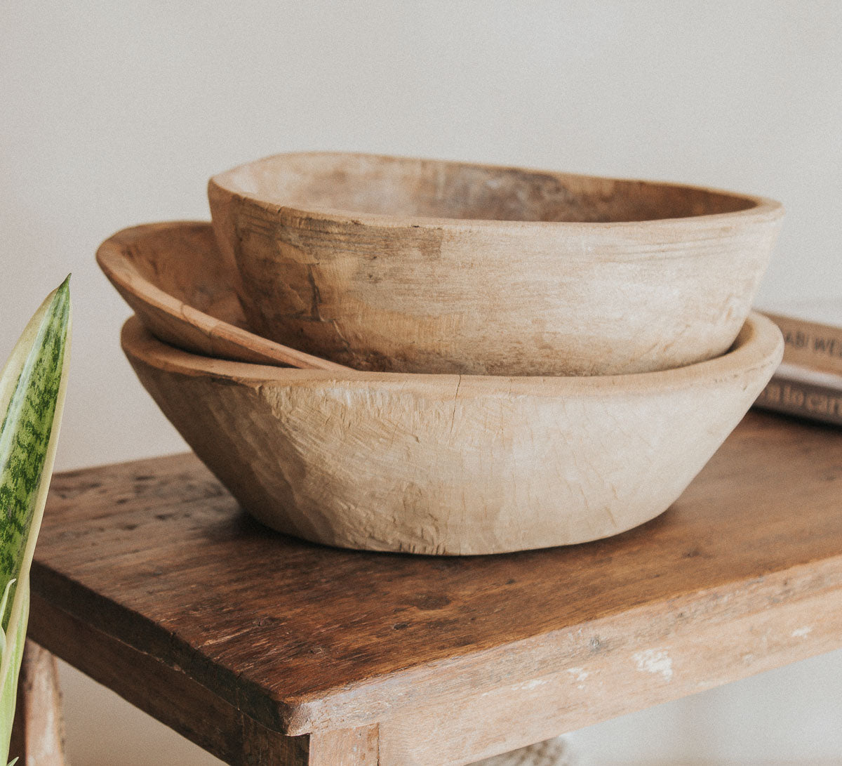 vintage boho reclaimed wooden handmade rustic earthy designer wood bowl