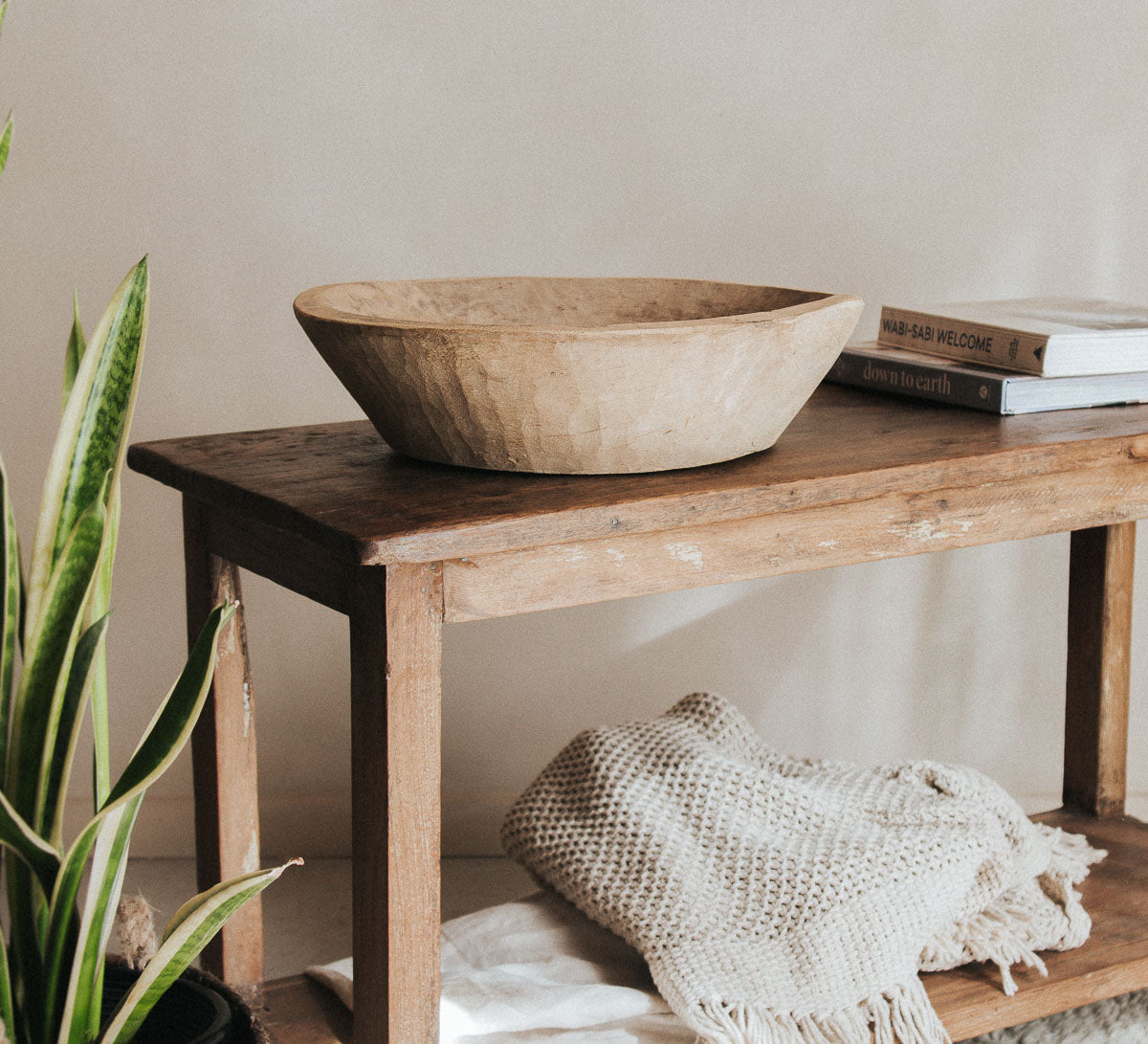 vintage boho reclaimed wooden handmade rustic earthy designer wood bowl
