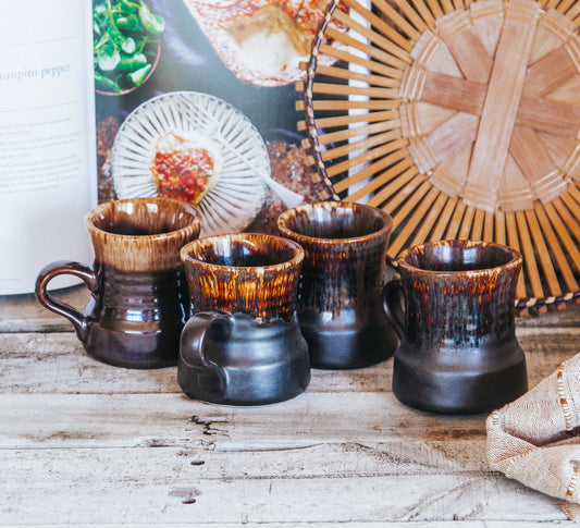 black crown lynn coffee mug cups