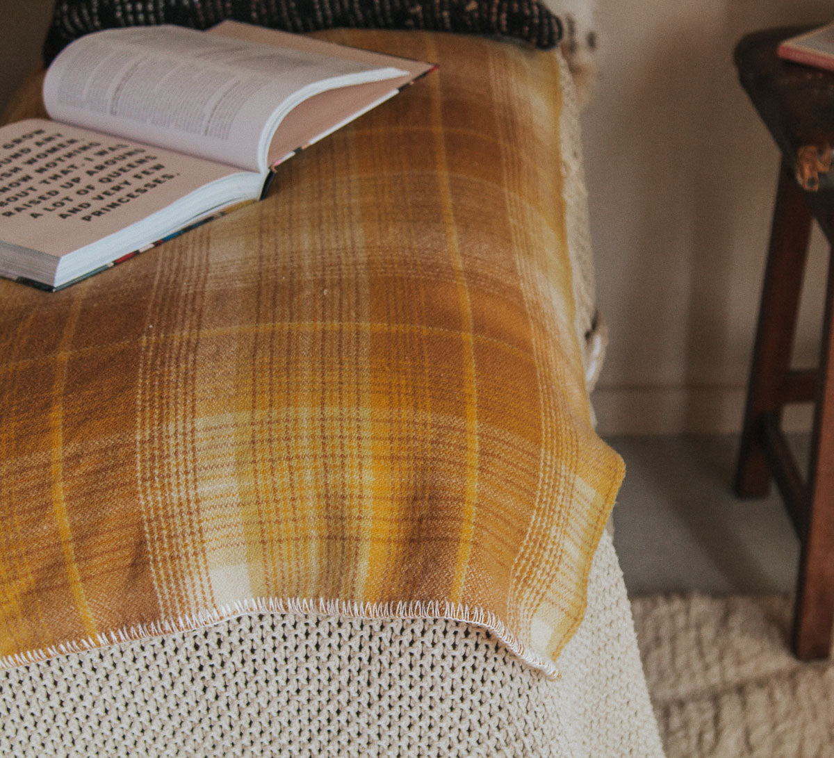 vintage retro nz wool woollen blanket throw