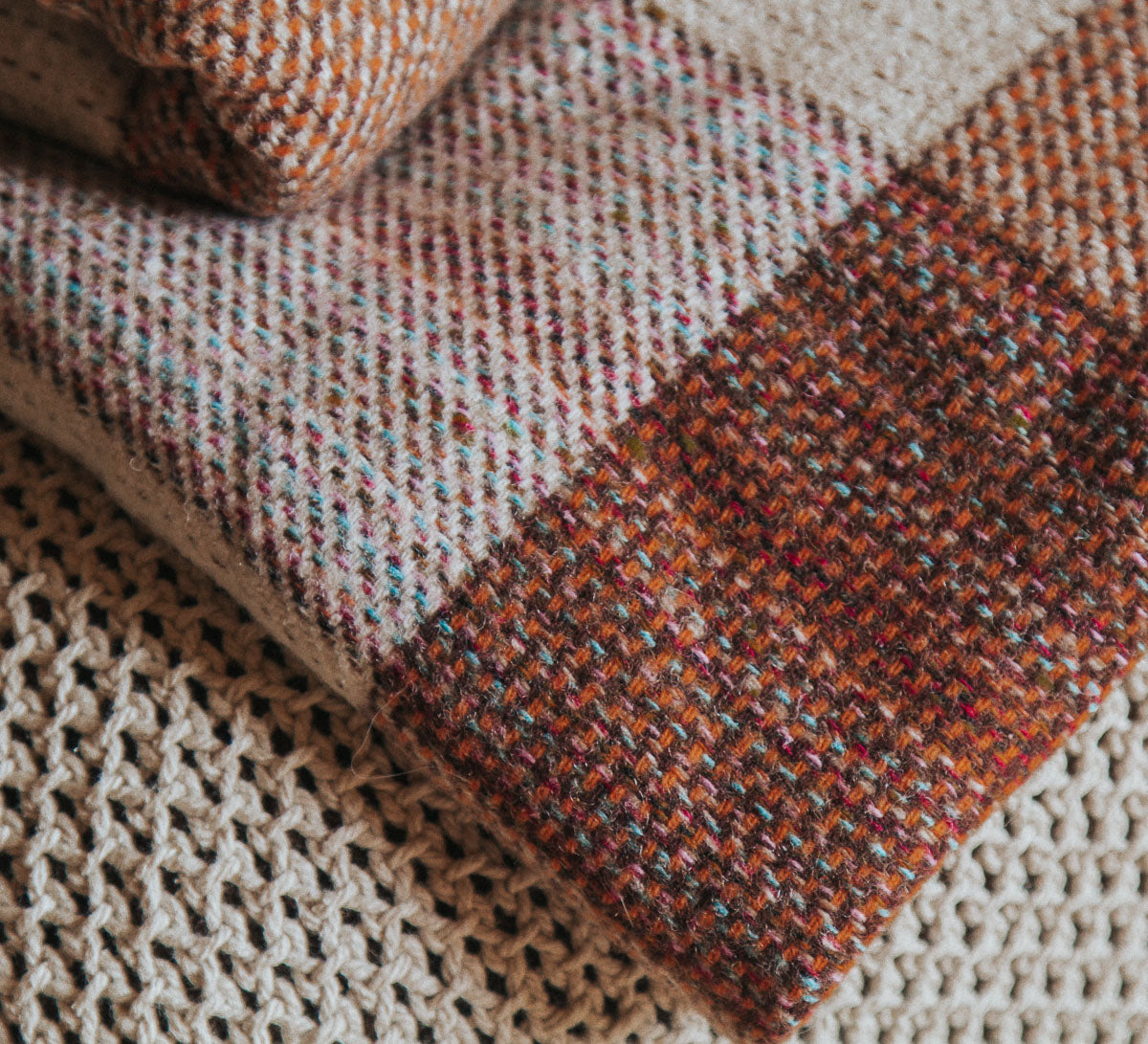 vintage retro nz wool woollen blanket throw