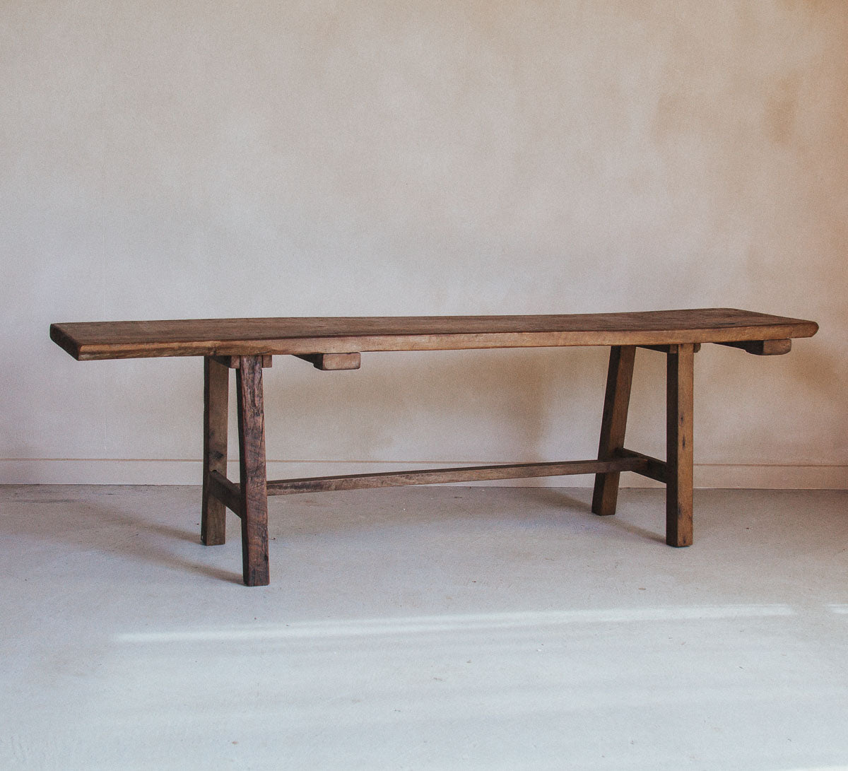 rustic boho wooden timber reclaimed bench seat