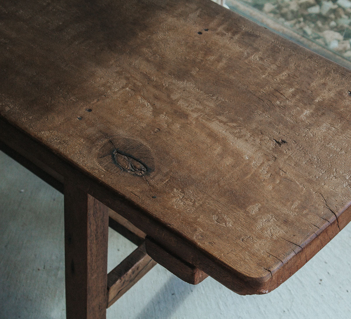 rustic boho wooden timber reclaimed bench seat