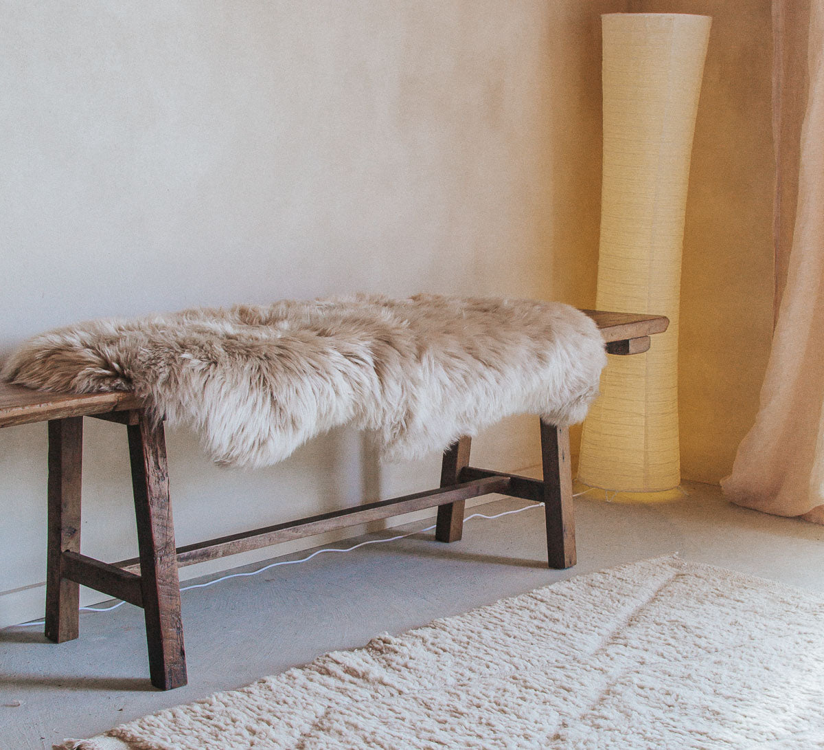 rustic boho wooden timber reclaimed bench seat