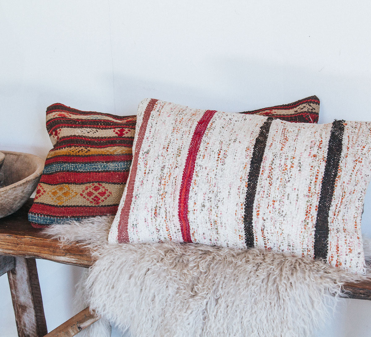 vintage boho turkish kilim cushion