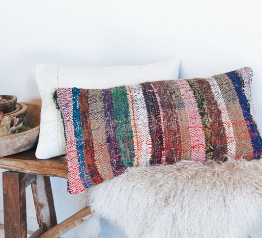 vintage boho turkish kilim cushion